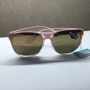 Women’s mirrored clear pink fashion sunglasses
